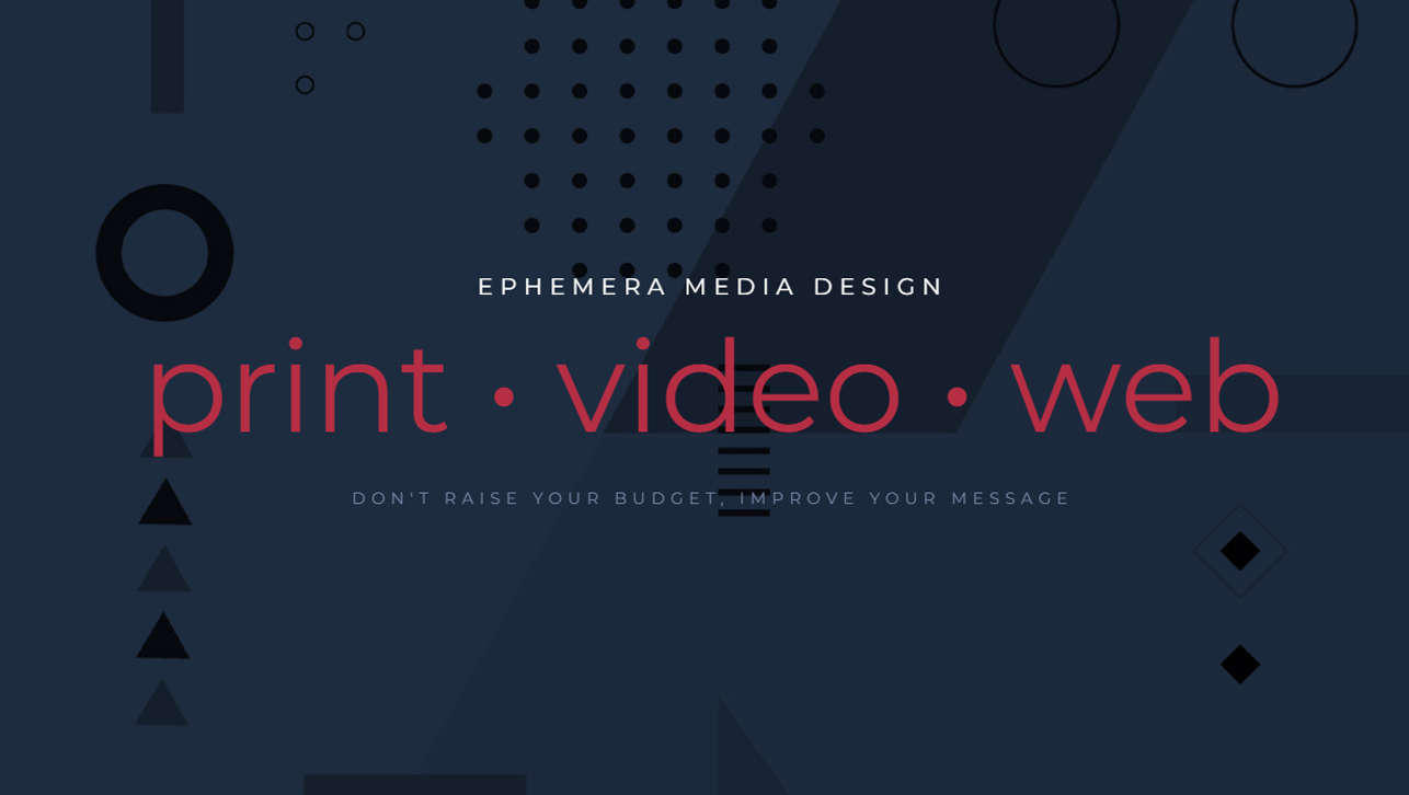 Bild von der Webseite von Ephemera - Media Design